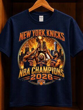 New York Knicks NBA Champions 2026 Graphic T-Shirt  Basketball Fan Tee